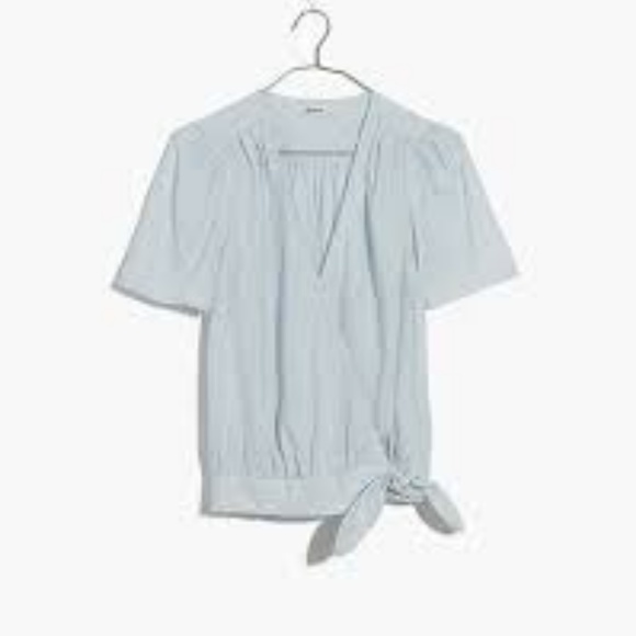 Madewell Tops - Madewell short-sleeve wrap top in stripe